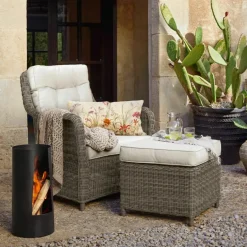 Sitzmöbel^LOBERON Sessel mit Hocker Bromyard