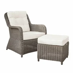 Sitzmöbel^LOBERON Sessel mit Hocker Bromyard