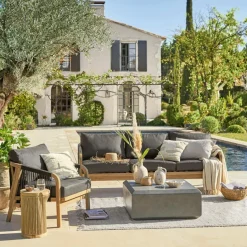 Sitzmöbel^LOBERON Sitzgruppe FSC®-100% Shreveport braun/anthrazit