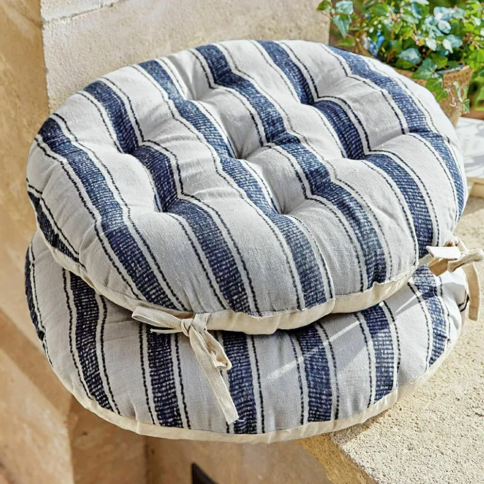 LOBERON Outdoor-Textilien-Sitzkissen 2er Set Bourrignon