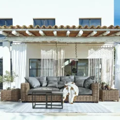 Sitzmöbel^LOBERON Sofa Rimini braun/grau