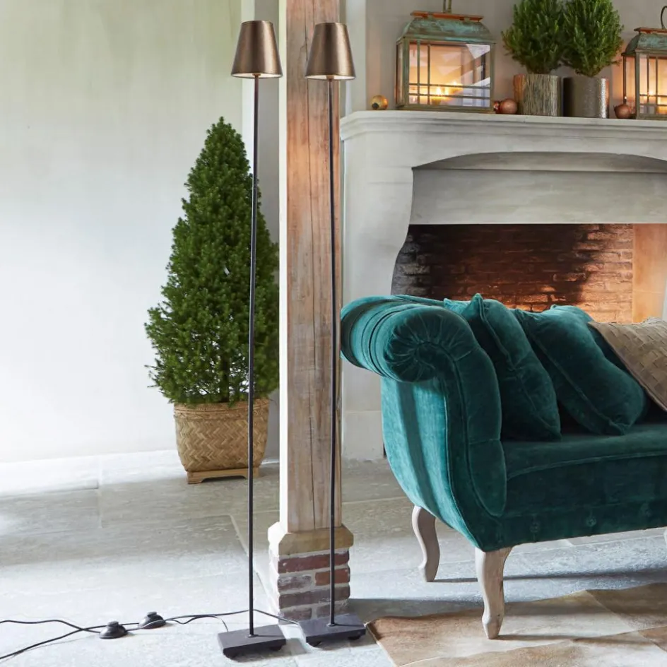 Stehlampen|Stehlampen^LOBERON Stehlampe 2er Set Tacoma antikgold/schwarz