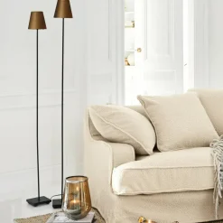 Stehlampen|Stehlampen^LOBERON Stehlampe 2er Set Tacoma antikgold/schwarz