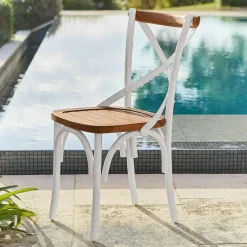 Sitzmöbel^LOBERON Stuhl Kirkdale weiß/braun