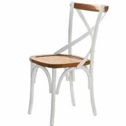 Sitzmöbel^LOBERON Stuhl Kirkdale weiß/braun