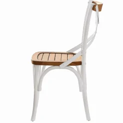 Sitzmöbel^LOBERON Stuhl Kirkdale weiß/braun