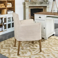 Stühle|Sitzmöbel^LOBERON Stuhl Longhill leinen/braun