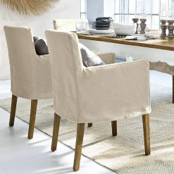 Stühle|Sitzmöbel^LOBERON Stuhl Longhill leinen/braun