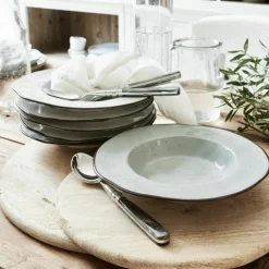 Geschirr|Geschirr^LOBERON Suppenteller 6er Set Biarré grau