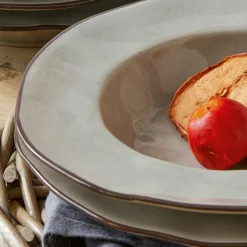 Geschirr|Geschirr^LOBERON Suppenteller 6er Set Biarré grau