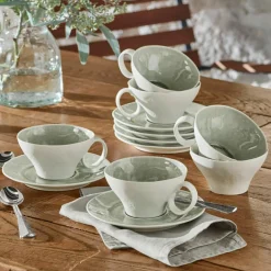 Geschirr|Geschirr^LOBERON Tasse mit Untertasse 6er Set Braganza