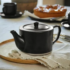 Geschirr|Geschirr^LOBERON Teekanne Biarré schwarz