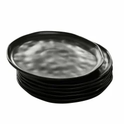 Geschirr|Geschirr^LOBERON Teller 6er Set Biarré schwarz