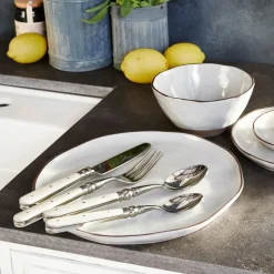 Geschirr|Geschirr^LOBERON Teller 6er Set Biarré weiß