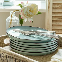 Geschirr|Geschirr^LOBERON Teller 6er Set Biarré türkis