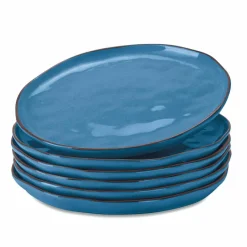 Geschirr|Geschirr^LOBERON Teller 6er Set Biarré blau