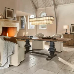 Esstische|Esstische^LOBERON Tisch Quillancourt braun/antikschwarz