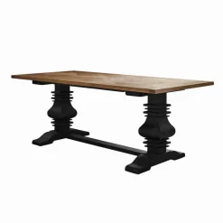 Esstische|Esstische^LOBERON Tisch Quillancourt braun/antikschwarz