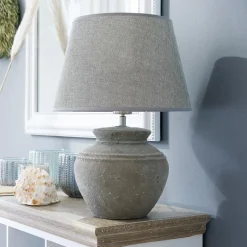 Tischlampen|Tischlampen^LOBERON Tischlampe Cleveland grau