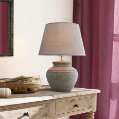 Tischlampen|Tischlampen^LOBERON Tischlampe Cleveland grau