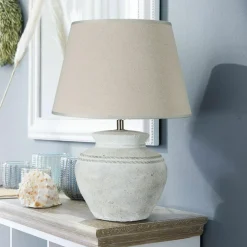 Tischlampen|Tischlampen^LOBERON Tischlampe Cleveland antikweiß