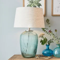 Tischlampen|Tischlampen^LOBERON Tischlampe Fenis creme/grün