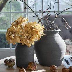 Vasen|Vasen & Übertöpfe^LOBERON Vase 2er Set Molduc antikgrau