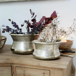 Vasen|Vasen & Übertöpfe^LOBERON Vase 2er Set Riona antiksilber