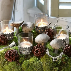 Adventskranz^LOBERON Windlicht 4er Set Pinelle