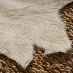 LOBERON Runde Teppiche|Teppiche-Ziegenfellteppich Piedro